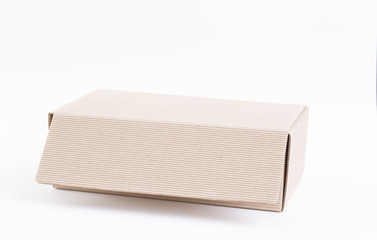 brown paper box on white background