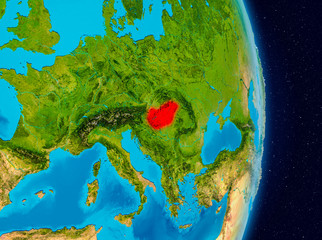 Hungary from space
