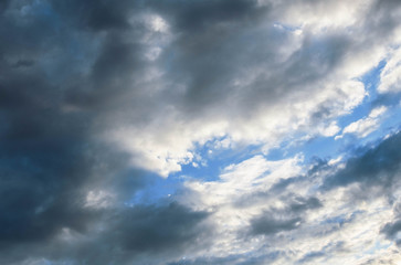 Dark clouds at sky.