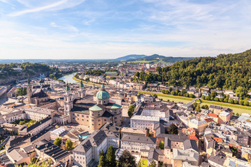 Fototapeta na wymiar Hohensalzburg Castle, Fortress in the baroque city of Salzburg, Austria