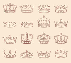 Set of Crown Illustrations © bonezboyz