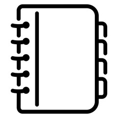 notebook icon on white background