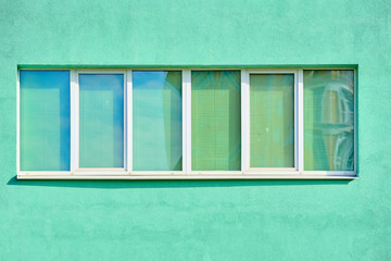 Green building with window