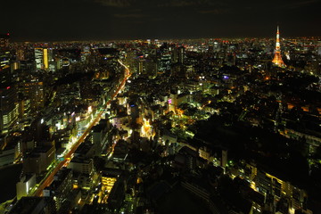 Fototapeta premium Night view in Tokyo