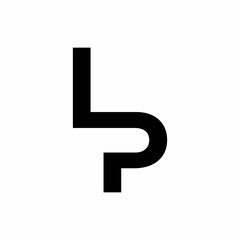 Black L Combination Initial Letter Logo Vector