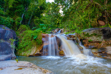 Water fall scenery wildlife at Nam Tok Kao Jones, Suan Phueng, Ratchaburi, Thailand