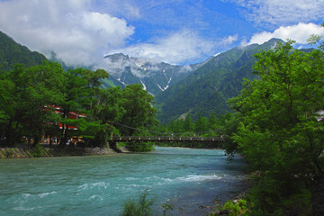 Spring in Kamikochi Highland, Nagano, Japan