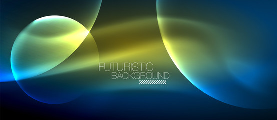 Glowing glass circles