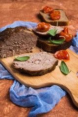 Traditional meatloaf with spices