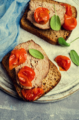 Traditional meatloaf with spices