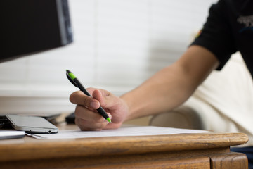 Businessman Signing a paper