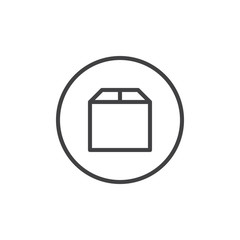Carton box line icon