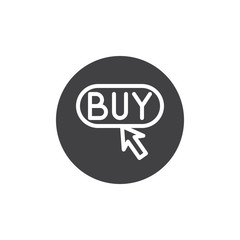Buy button and cursor arrow icon vector