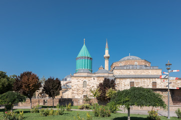 Fototapeta na wymiar Exterior view of Mevlana museum in Konya,Turkey