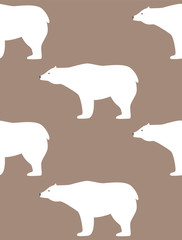 Seamless pattern in scandinavian style. Patterns with white dears for print on wallpaper, gift paper, textile, paper. Two-color pattern.