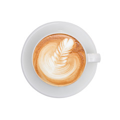 Top view - cup of coffee