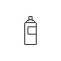 Graffiti spray can line icon