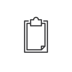 Paper Clipboard line icon