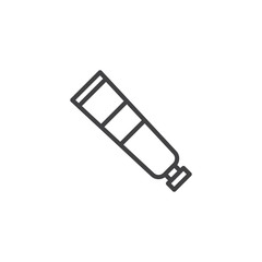 Paint tube line icon