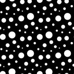 Black and white geometric ornament. Seamless pattern