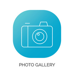 camera vector thin line icon