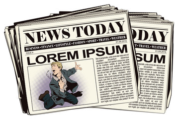 Weeping male. Unhappy man. Sobbing businessman. Stock illustration.