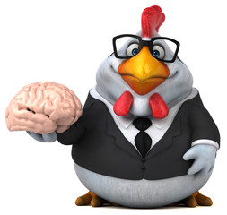 Fun chicken - 3D Illustration