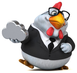 Fun chicken - 3D Illustration