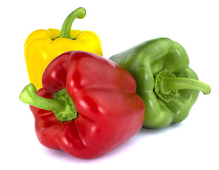 Bulgarian pepper isolated on white background