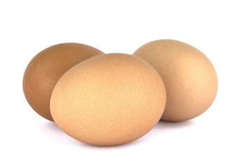 Eggs on White Background