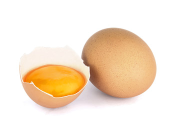 Eggs on White Background