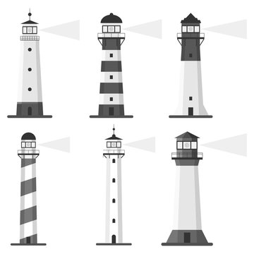 Lighthouse, Set of lighthouses, path lighting.