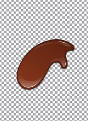 Melted Chocolate Syrup. Sweet Design. Vector illustration