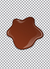 Melted Chocolate Syrup. Sweet Design. Vector illustration