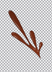 Melted Chocolate Syrup. Sweet Design. Vector illustration