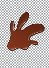 Obraz premium Melted Chocolate Syrup. Sweet Design. Vector illustration