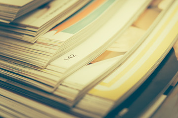 Stack of magazines