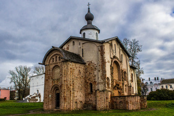 Fototapeta na wymiar Ancient Russian Church in Veliky Novgorod, Russia