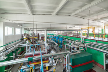 Fototapeta premium Modern factory boiler room.