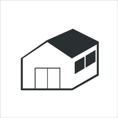 House with garage icon