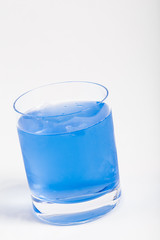 Glass with Blue Water