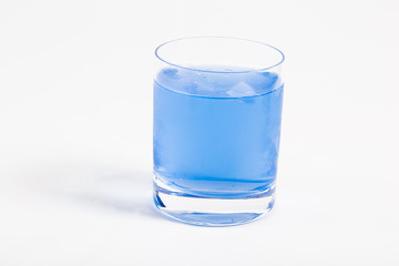 Glass with Blue Water