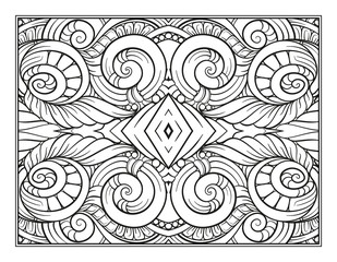 Vector abstract pattern page for antistress coloring