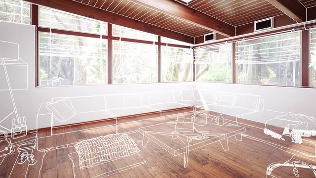 Ausbau im Patio (loop, 4k UHD)