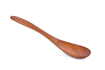 wooden spoon isolated on white background