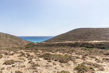 Prasonisi National Park on the  southern end of Rhodes in Greece 