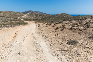 Prasonisi National Park on the  southern end of Rhodes in Greece 