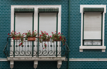 Typical Portuguese Architecture: Tile Azulejos Windows - Portugal