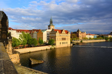 Fototapeta na wymiar Old Prague view from Charles Bridge.