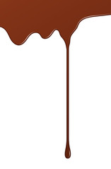Melted Chocolate Syrup. Sweet Design. Vector illustration.